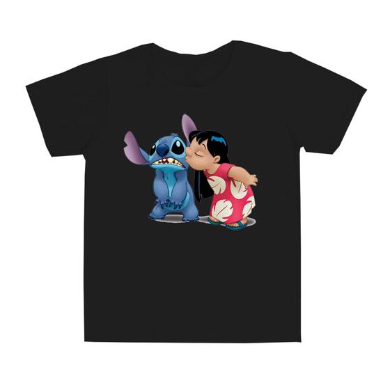 Imagem de Camiseta Stitch e Moana camisa desenho infantil exclusiva blusa personalizada