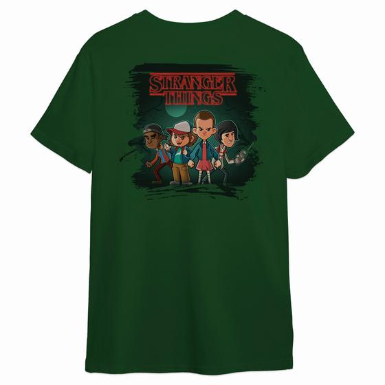 Imagem de Camiseta Stranger Things Cartoon Nas Costas Linha Premium 100% Algodão