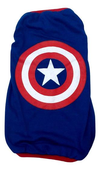 Imagem de Camiseta Super Heróis   Capitão América  Azul  Tamanho Eg