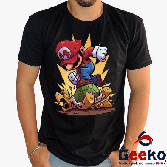 Imagem de Camiseta Super Mario Bros 100% Algodão Geeko