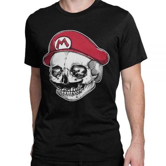 Imagem de Camiseta Super Mario Caveira Gamer Geek Nerd