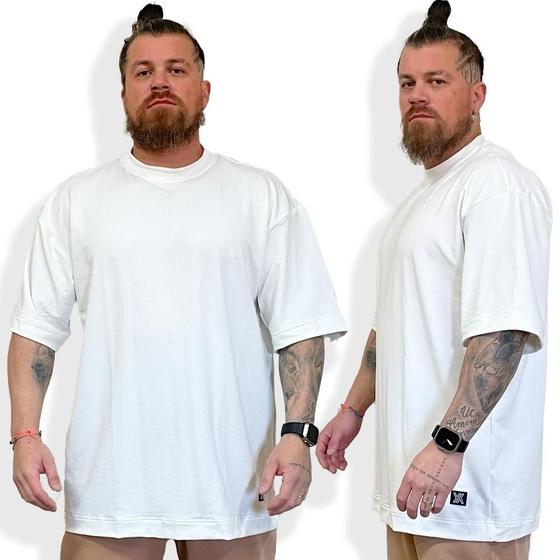 Imagem de Camiseta Super Oversized Moletinho Gola Alta Manga Curta Com Elastano