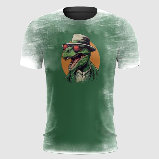 Imagem de Camiseta T-Rex com Chapéu e Óculos