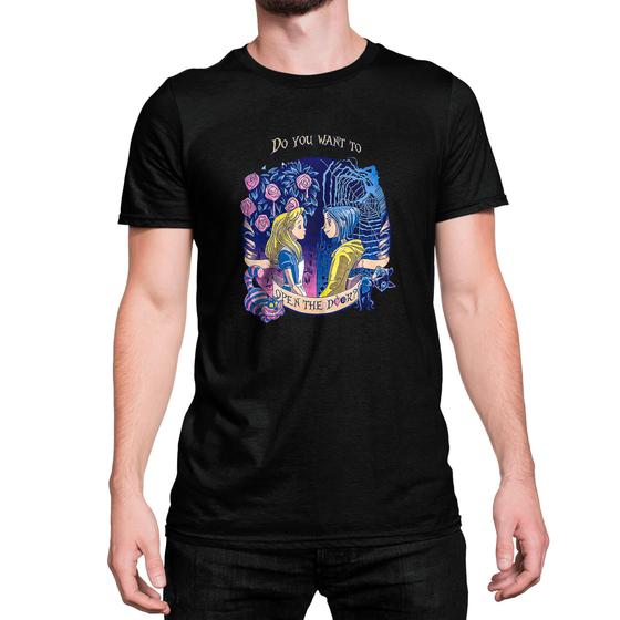 Imagem de Camiseta T-Shir Coraline e Alice no Pais das Maravilhas