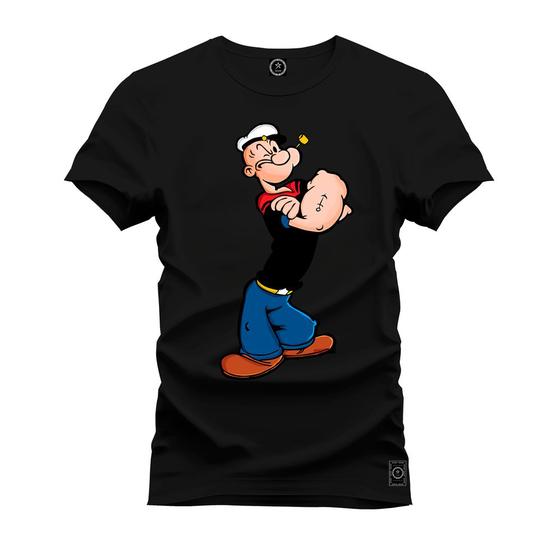 Imagem de Camiseta T-Shirt 100% Algodão Estampada Durável Popey