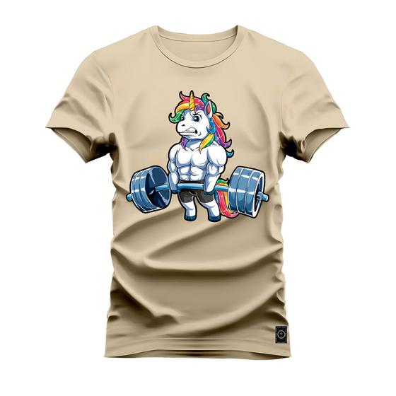 Imagem de Camiseta T-Shirt 100% Algodão Estampada Durável Unicornio Maromba