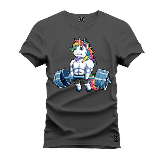 Imagem de Camiseta T-Shirt 100% Algodão Estampada Durável Unicornio Maromba