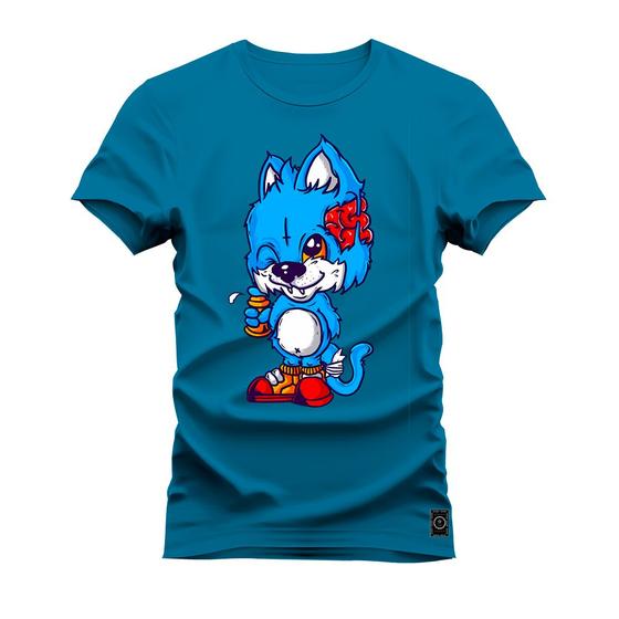 Imagem de Camiseta T-Shirt Algodão Premium 30.1 Gato Ajato