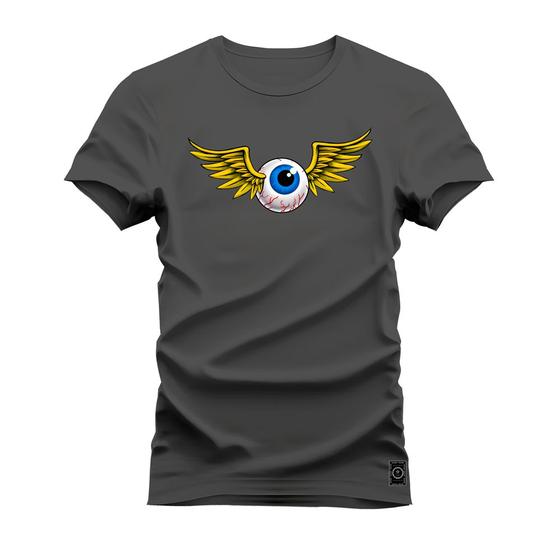 Imagem de Camiseta T-Shirt Algodão Premium Estampada Olho Anjo