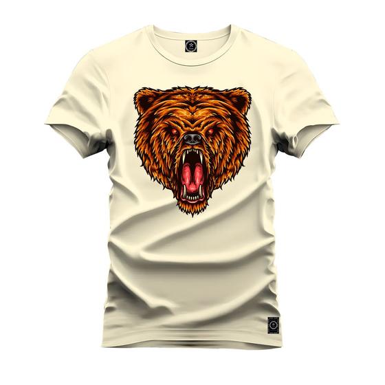 Imagem de Camiseta T-Shirt Algodão Premium Estampada Urso Caçador