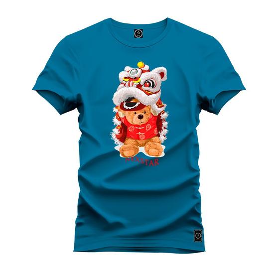 Imagem de Camiseta T-Shirt Algodão Premium Estampada Urso Natalino