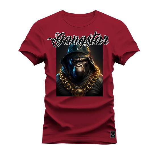 Imagem de Camiseta T-shirt Algodão Unissex Street Estampada Gangster