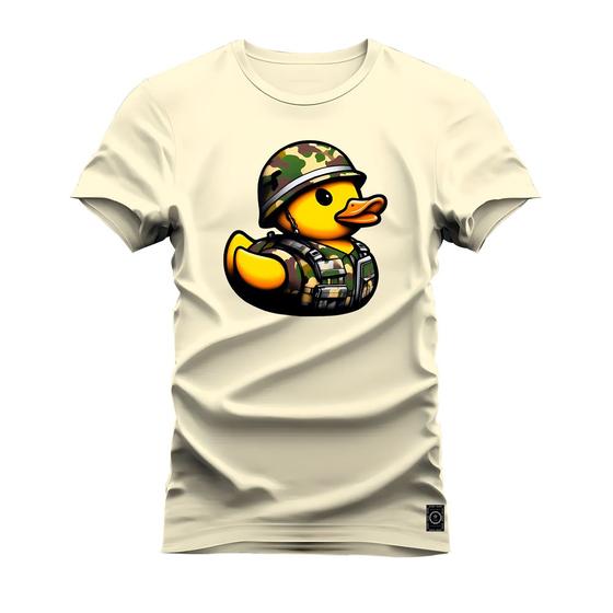 Imagem de Camiseta T-shirt Algodão Unissex Street Estampada Pato Soldado