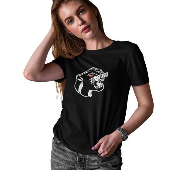 Imagem de Camiseta T-Shirt Baby Look Feminina Algodão Estampa Pantera