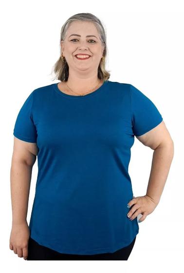 Imagem de Camiseta T-shirt Blusa Plus Size Feminina Básica