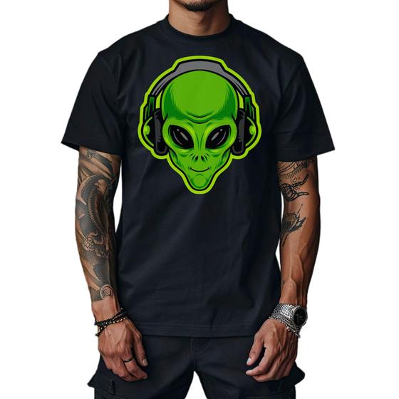 Imagem de Camiseta T-Shirt Estilo Rave Festas Eletronica Et Verde 100%Premium