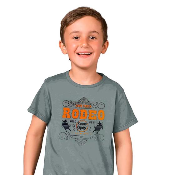 Imagem de Camiseta T-Shirt Infantil Menino Country Cowboy Laço Forte Original