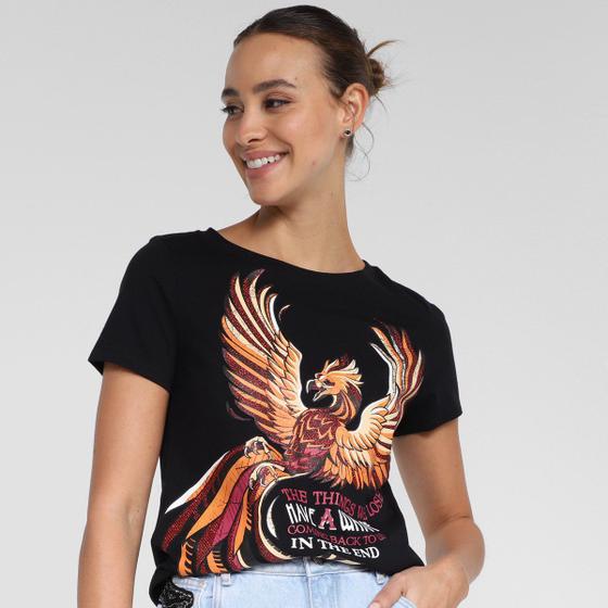 Imagem de Camiseta T-Shirt My Favorite Thing(s) Harry Potter Fawkes Feminina