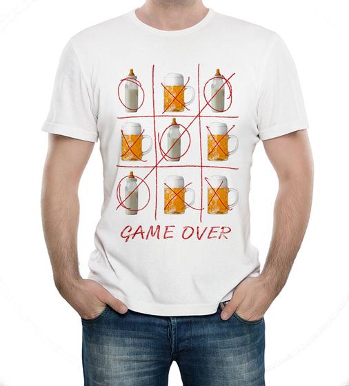 Imagem de Camiseta T-shirt para Chá de Bebê Pai Papai Game Over