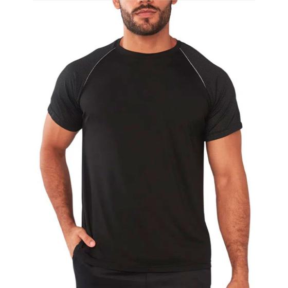 Imagem de Camiseta T-Shirt Raglan Sport Masculino Conforto e Frescor Delrio