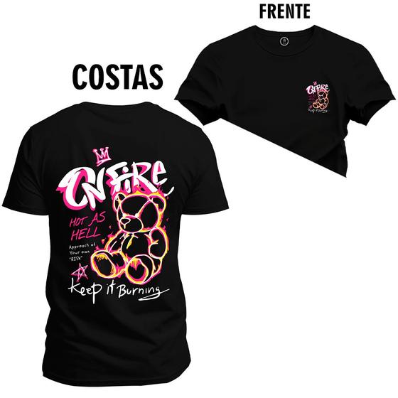 Imagem de Camiseta T-Shirt Unissex Eestampada Algodão Gnare Frente e Costa