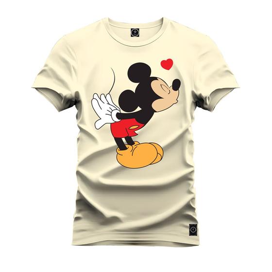 Imagem de Camiseta T-Shirt Unissex Eestampada Algodão Mickey Beijinho