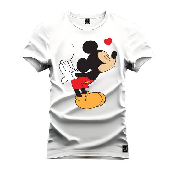 Imagem de Camiseta T-Shirt Unissex Eestampada Algodão Mickey Beijinho