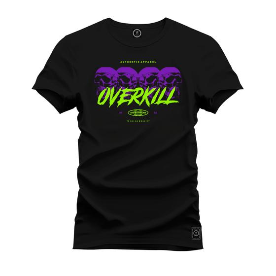 Imagem de Camiseta T-Shirt Unissex Eestampada Algodão Overkill