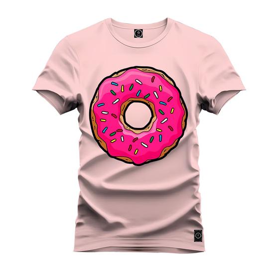 Imagem de Camiseta T-Shirt Unissex Eestampada Algodão Rosquinha