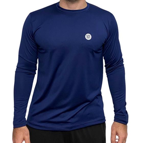 Imagem de Camiseta Térmica Masculina Proteção Solar UV50 Segunda Pele de Ciclismo