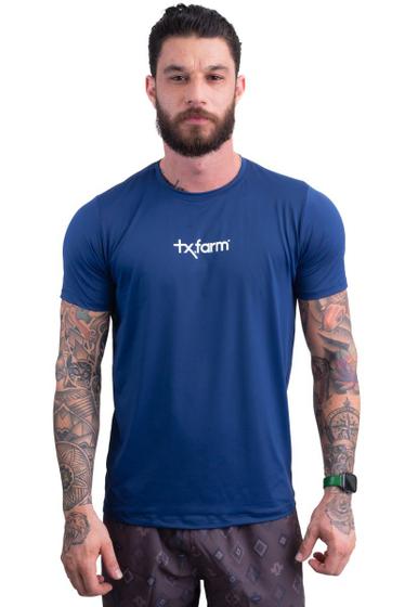 Imagem de Camiseta Térmica Masculina Uv50+ M. Curta Texas Farm - Fit - Cmf001 - Azul Marinho