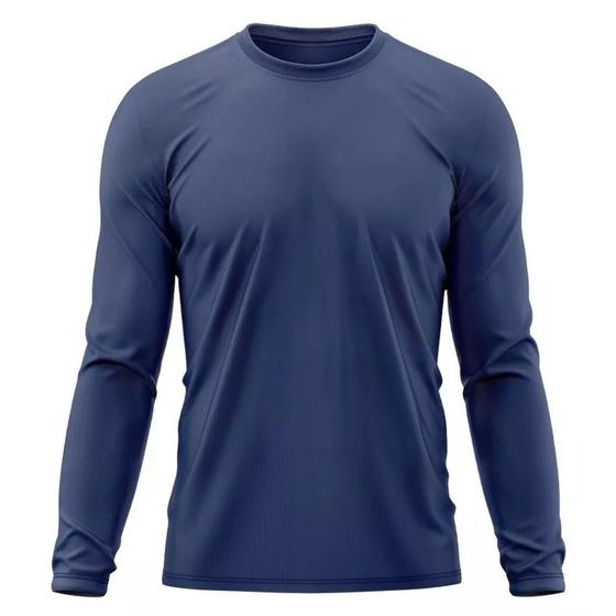 Imagem de Camiseta Térmica Proteção Solar UVA e UVB Azul Marinho