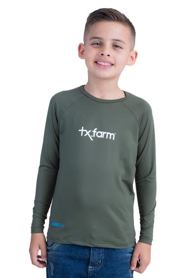 Imagem de Camiseta Térmica Teen Uv50+ M. Longa - Uvteen001 - Verde Militar