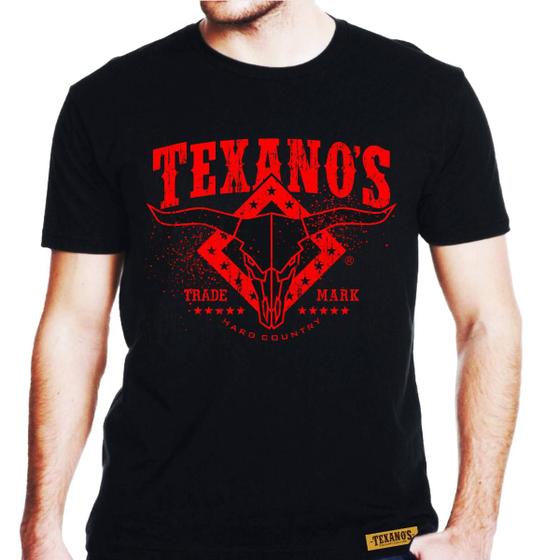 Imagem de Camiseta Texas Country Preta Masculina Manga Curta Atacado