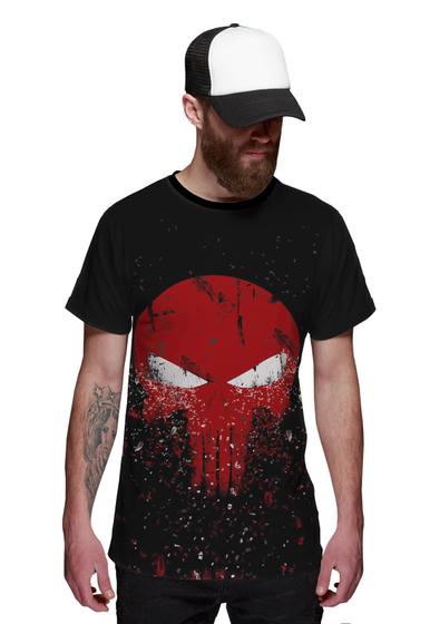 Imagem de Camiseta The Punisher Justiceiro Caveira Vermelha Fragmentos