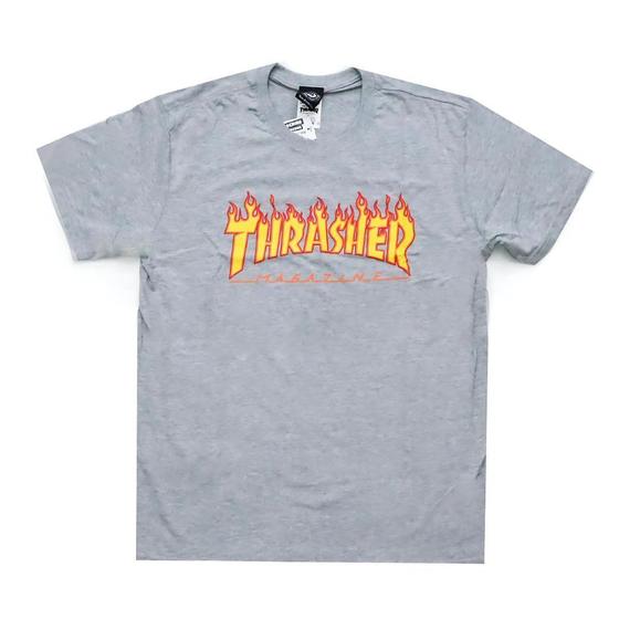 Imagem de Camiseta Thrasher ORIGINAL Flame Cinza