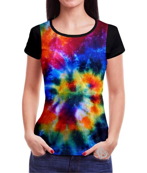 Imagem de Camiseta tie dye Feminina Blusa Roupas Camisa Tai dai Est 20