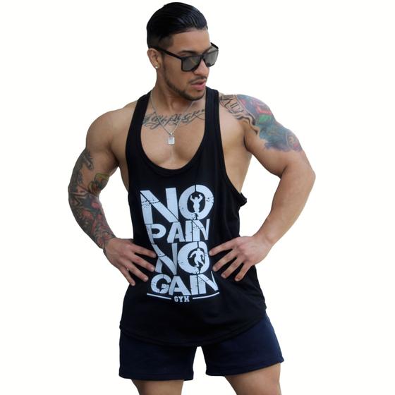 Imagem de Camiseta Tight Muscle Nopain Nogain para academia e esportes - preta