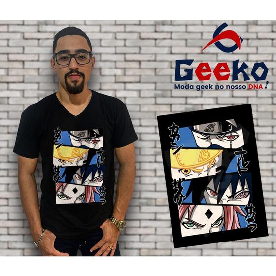 Imagem de Camiseta Time 7 Sakura Sasuke Kakashi Naruto Geeko