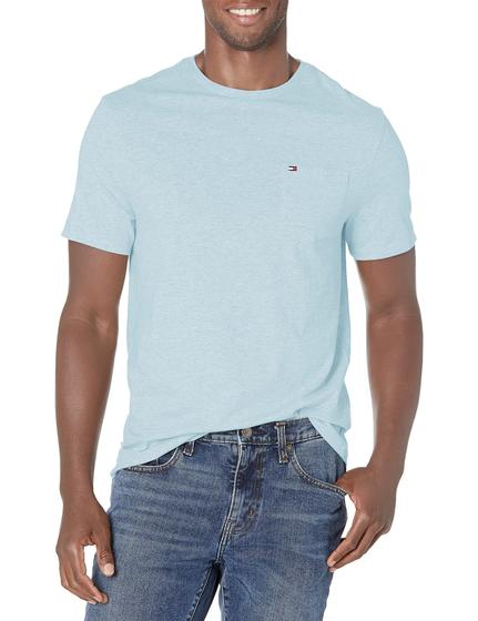 Imagem de Camiseta Tommy Hilfiger Essential - Manga Curta com Bolso - Azul