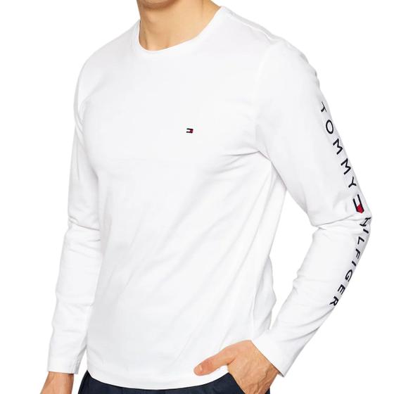 Imagem de Camiseta Tommy Hilfiger Essential Manga Longa Branca