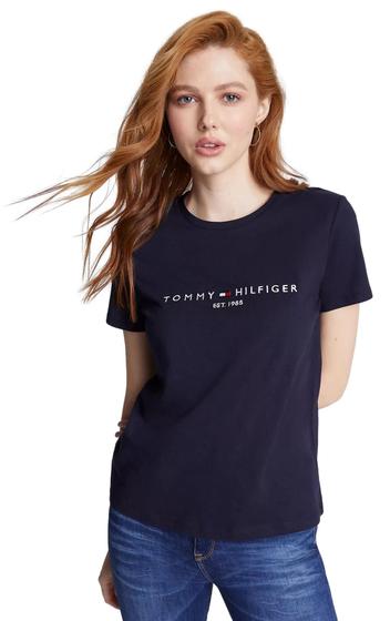 Imagem de Camiseta Tommy Hilfiger Feminina com Logotipo Bordado - Ajuste Regular