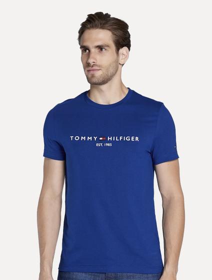 Imagem de Camiseta Tommy Hilfiger Masculina Core Logo Tee Azul Royal