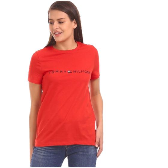 Imagem de Camiseta Tommy Hilfiger New Line Feminina Vermelha - Tamanho P