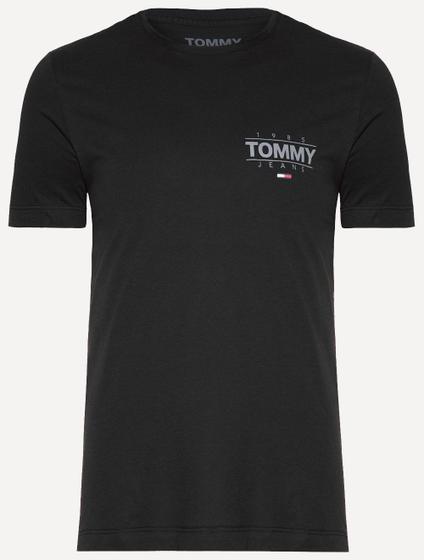 Imagem de Camiseta Tommy Jeans Masculina Metallic Logo Chest Preta