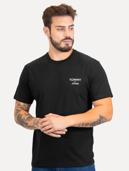 Imagem de Camiseta Tommy Jeans Masculina Regular Corp Chest Preta