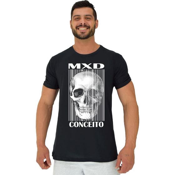 Imagem de Camiseta Tradicional Manga Curta MXD Conceito Caveira Código De Barras