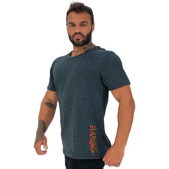 Imagem de Camiseta Tradicional Masculina MXD Conceito Estampa Lateral Hardcore Laranja