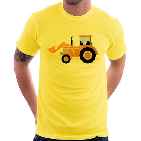 Imagem de Camiseta Trator Pá Carregadeira Amarelo - Foca na Moda