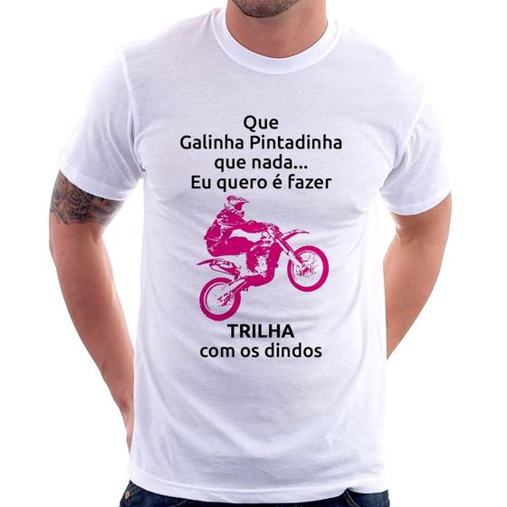 Imagem de Camiseta Trilha com os dindos (moto rosa) - Foca na Moda